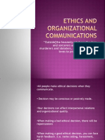 Ethics and Organizational Communications