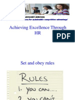 Achieving Excellence Through HR: Human Capital Advisory Services