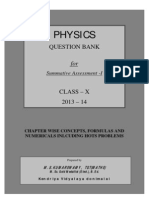 Class X Physics Question Bank For Sa-I 2013-14