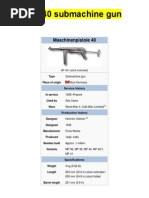 MP 40 Submachine Gun (NAZI Germany)