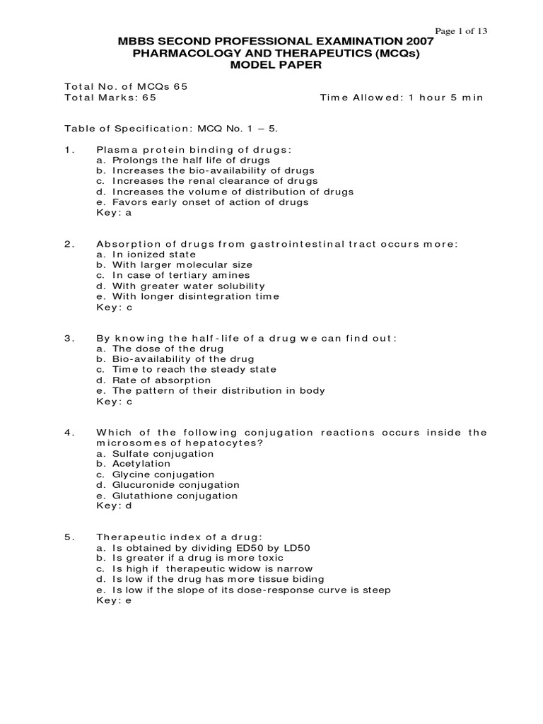 Pharmacology MCQ.pdf(a) Chemotherapy Drug Metabolism