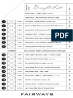 Draught List: 1st NINE