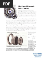 High Speed Harmonic Drive Gearing