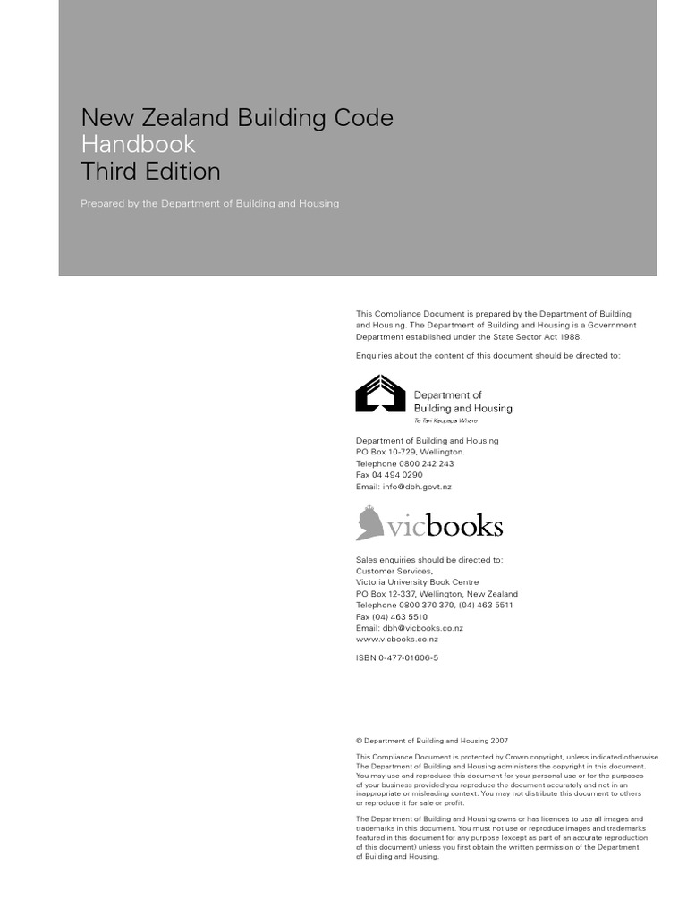 NZ Building Code Handbook Building Code Regulatory Compliance