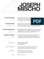 Joseph Mischo Résumé