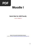 Moodle I: Quick Start For AUB Faculty