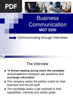 Business Communication: Communicating Through Interviews