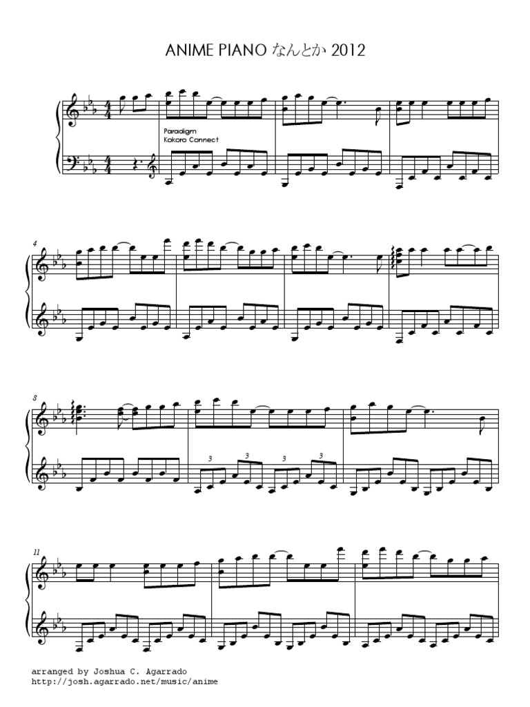 Anime Piano Sheet Music Collection | PDF