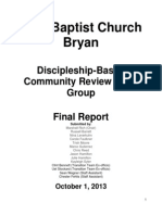 Discipleship Working Group Report