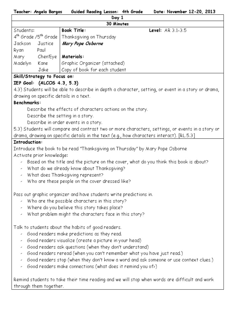 Free thanksgiving lesson plans picture