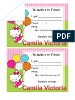 Tarjetas Editables Kitty