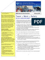 Team + Work Safety: News & Notes
