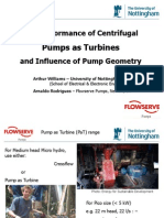 Performance of Centrifugal Pumps as Turbines and Influence of Pump Geometry