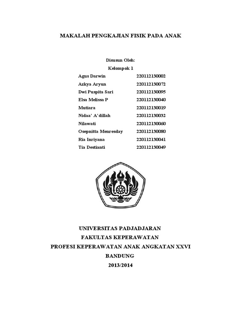 Makalah Pemeriksaan Fisik Pada Anak  PDF