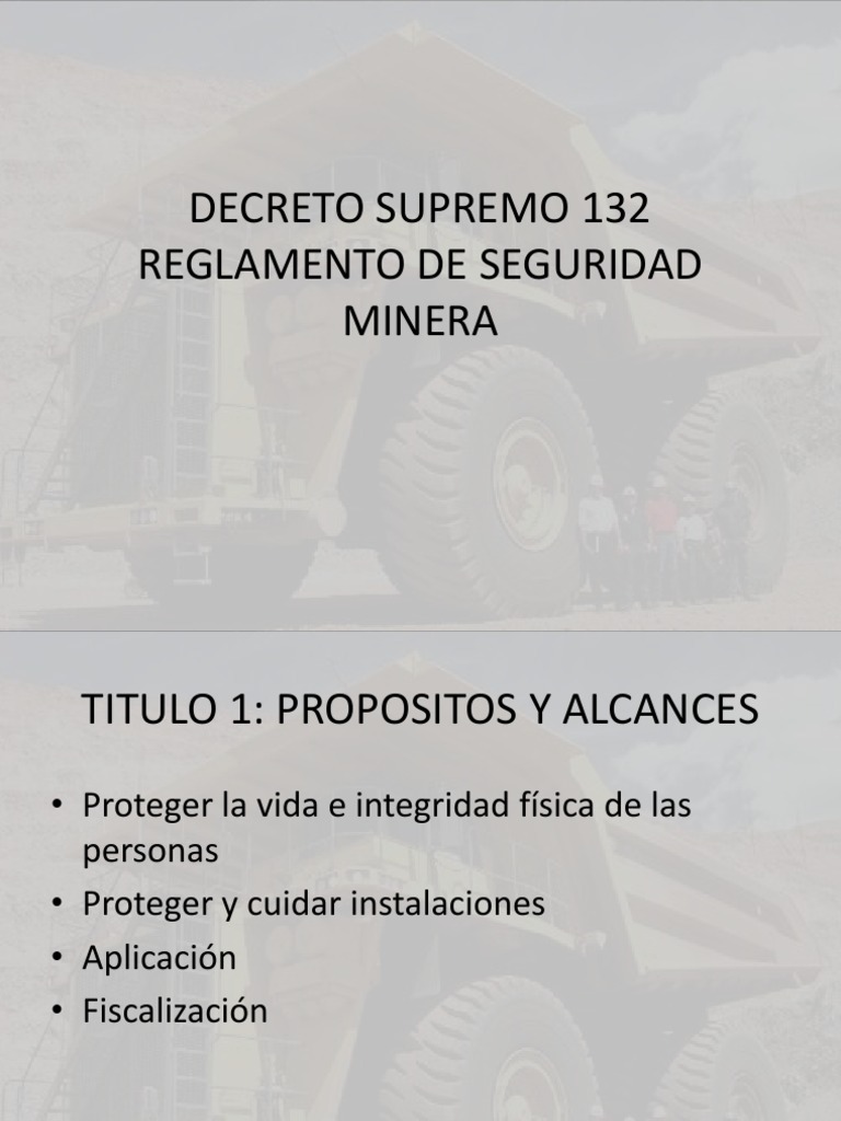 Decreto Supremo 132 | PDF | Minería | Industrias