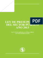 Ley de Presupuestos 2013