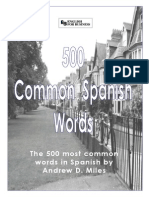 500 Common Words Spanish to English