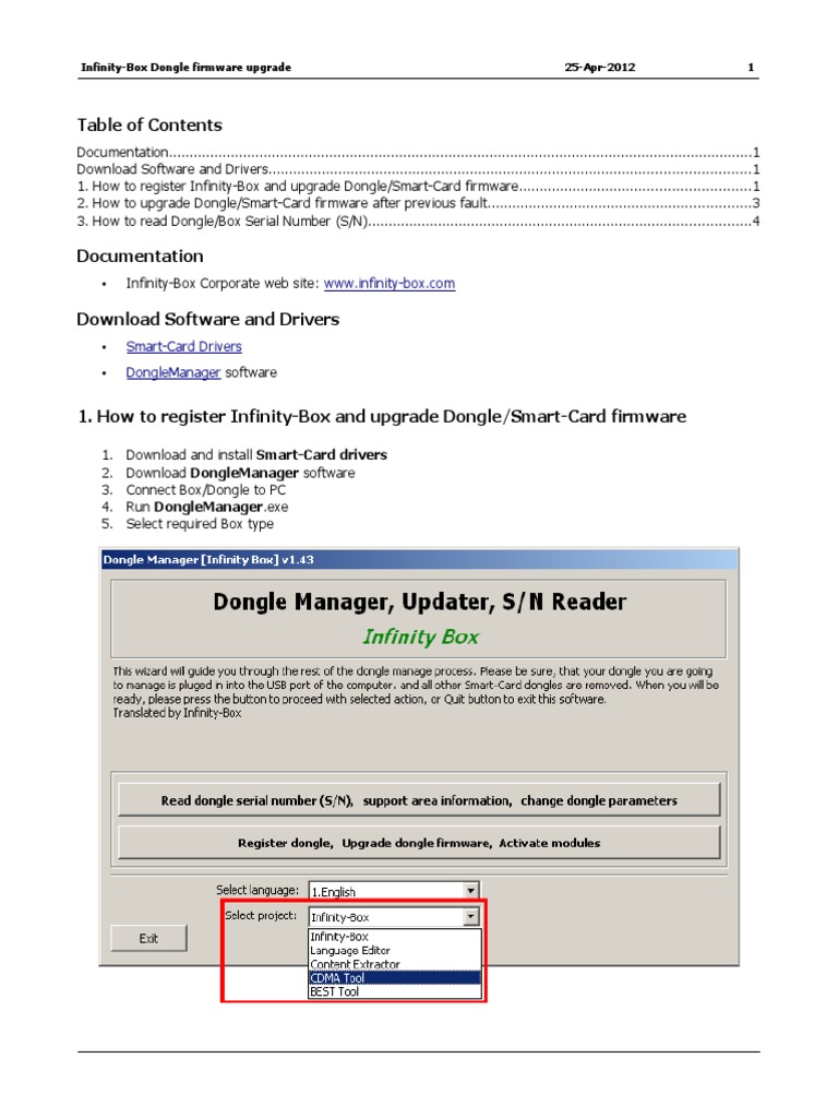 How to update dongle