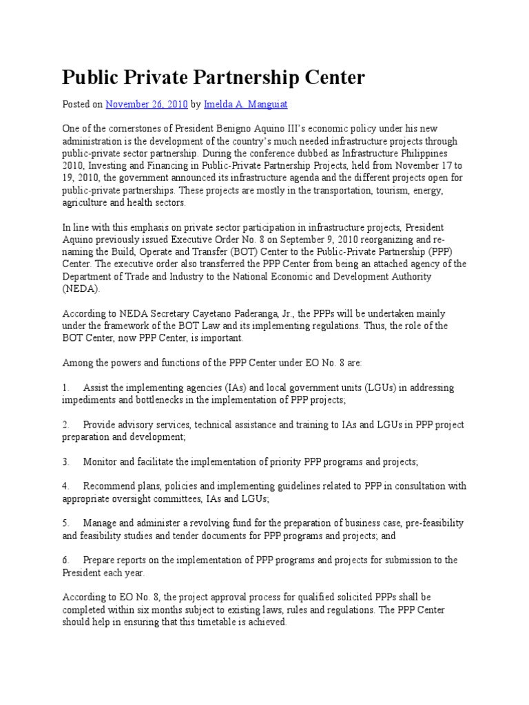 Public Private Partnership | PDF