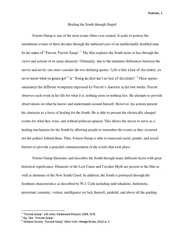 Forrest Gump Research Paper Southern United States African American Civil Rights Movement 1954 1968
