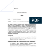 CIRCULAR No. 400-033 Examenes Virtuales