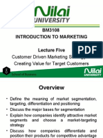 BM3108 INTRO MARKETING LECTURE CUSTOMER DRIVEN STRATEGY