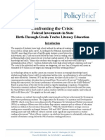 Confronting The Crisis:: Federal Investments in State Birth-Through-Grade-Twelve Literacy Education