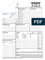 Symbiot Character Sheet