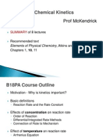 B18PA - Chemical Kinetics - Prof McKendrick - Course Summary-1