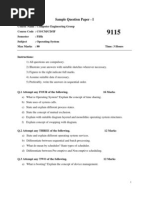 Operating System Sample Paper 5th Semester MSBTE Diploma in Computer Engineering Group