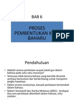 BAB 6 Proses Pembentukan Kata Baharu (1) DR ISAM