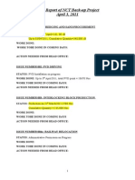 Daily NCT Back-up Project Report April 3 2011