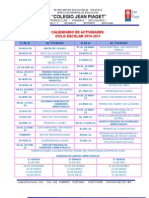 Calendario de Actividades 10-11 Sec