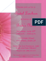 Bridal Luncheon Bride's Name: Please Join Us For A