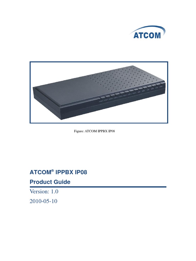 Atcom Ip08 User Manual v1.0 en | PDF | Command Line Interface | Voice ...