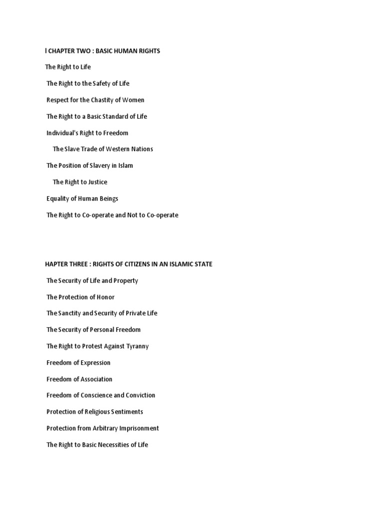 Human Rights in Islamic Law | PDF