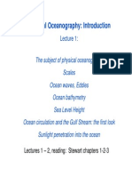 Physical Oceanography: Introduction