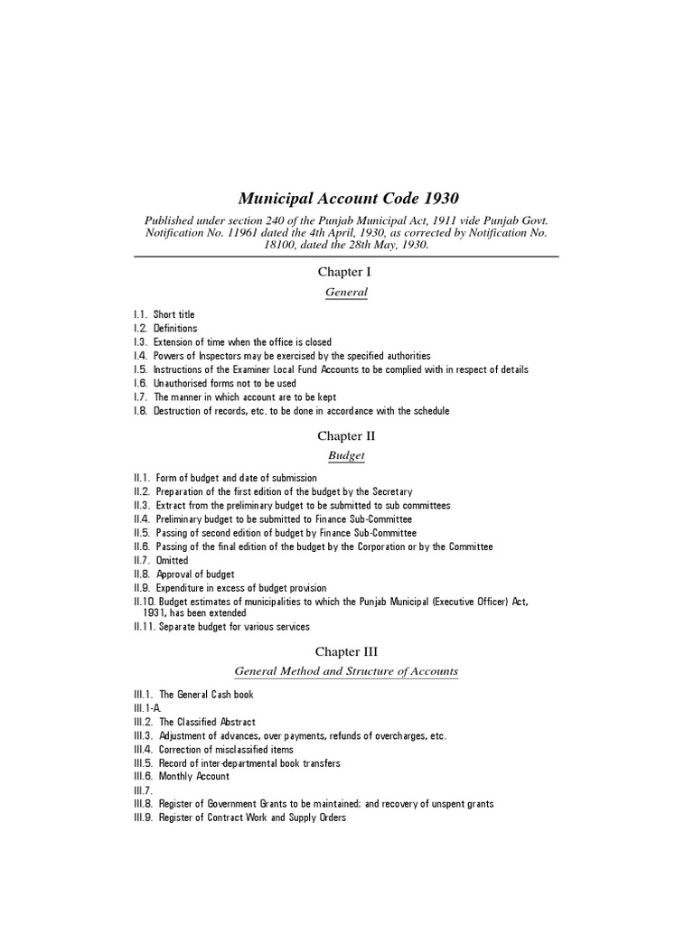 Municipal Account Code Overview 1930 | PDF | Debits And Credits | Cheque