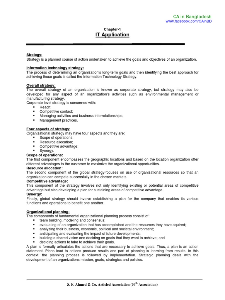 IT Application: CA in Bangladesh | PDF | Enterprise Resource Planning ...