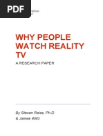 Download Why People Watch Reality TV by Reiss Motivation Profile Asia Pte Ltd  SN189187016 doc pdf