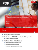 RSA® Authentication Manager 7.1: (Name) (Date)