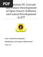 Download S05 Current and Future Development of Open Source Software and Latest Development in ICT by Ahmad Imran Idzqandar SN189189555 doc pdf