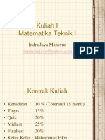 Kuliah 1-Matematika Teknik I