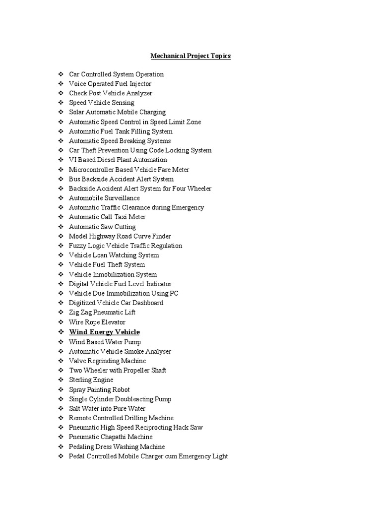 MECHANICAL ENGINEERING TOPICS FOR RESEARCH visual data 5