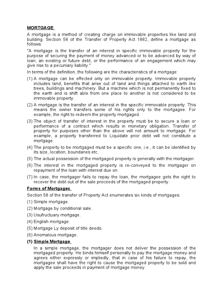 Mortgage | PDF | Mortgage Law | Mortgage Loan