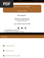 Discrete Event Systems Timed Models: Máté Hegyháti