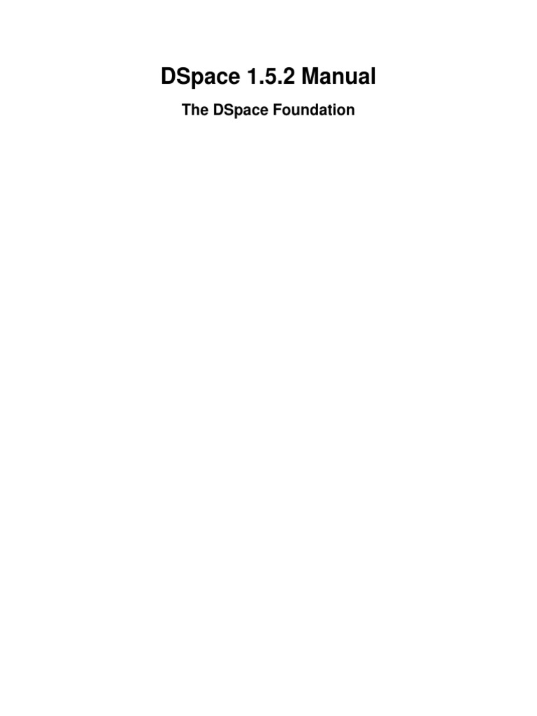 DSpace Manual | PDF | Application Programming Interface | Java Server Pages