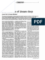 Function of Dream Sleep: Crick & Graemi M Itchison