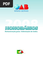 Tabela de Honorários OABMG