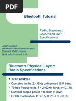 Bluetooth Tutorial: Radio, Baseband, L2Cap and LMP Specifications